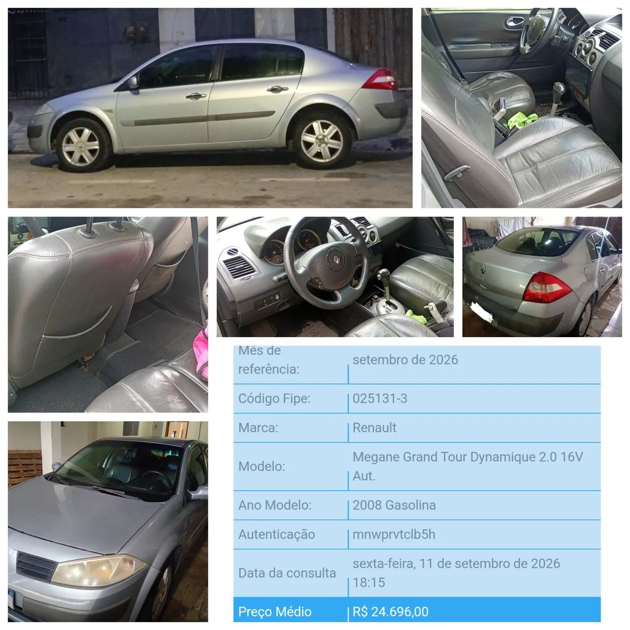 Renault Megane Megane Sedan Dynamique 2.0 16V Aut. 2008
