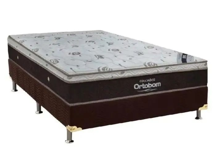 Cama Casal Ortobom Magnific com Molas Ensacadas e Box