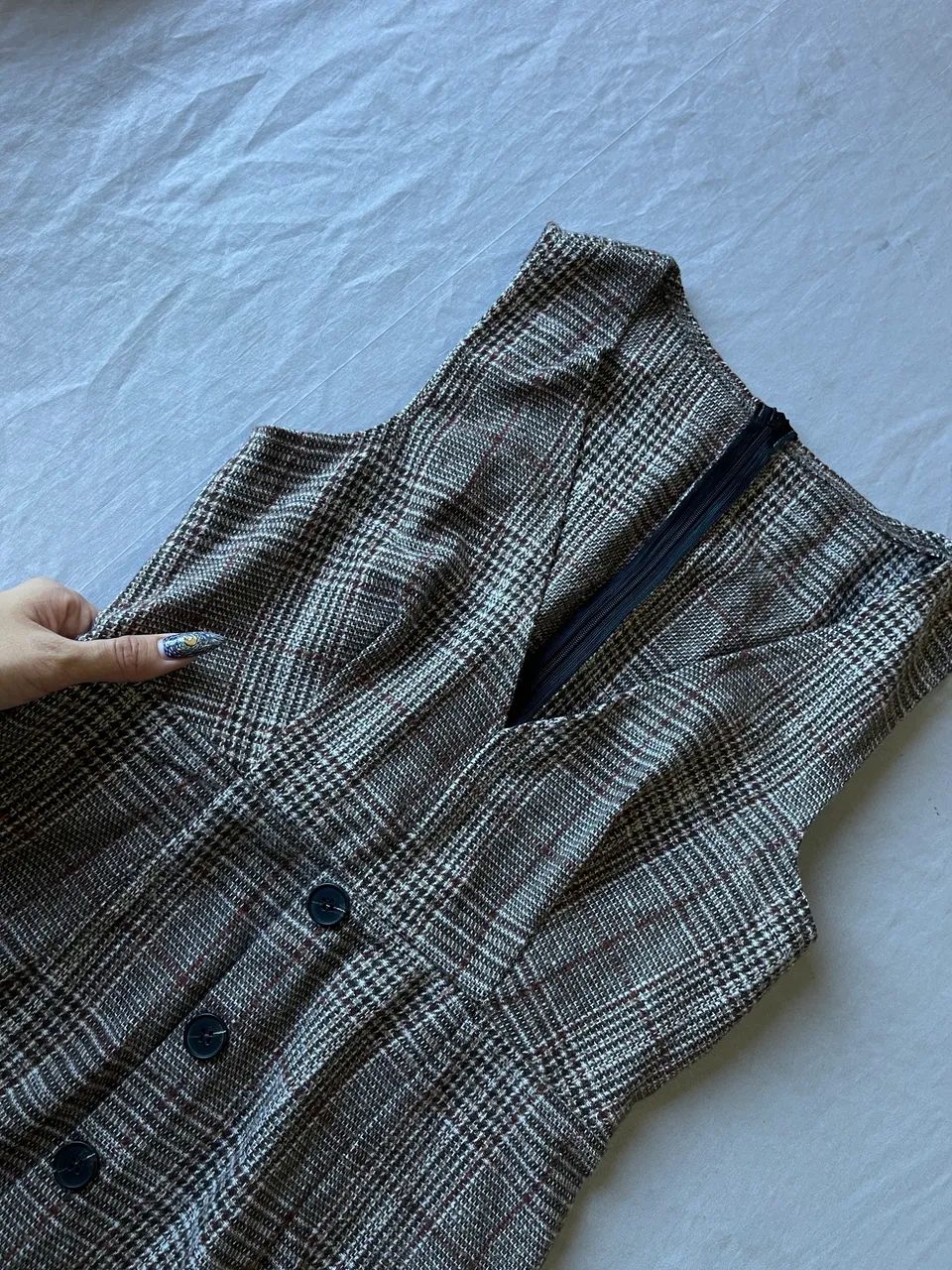 Vestido flanelado Shein