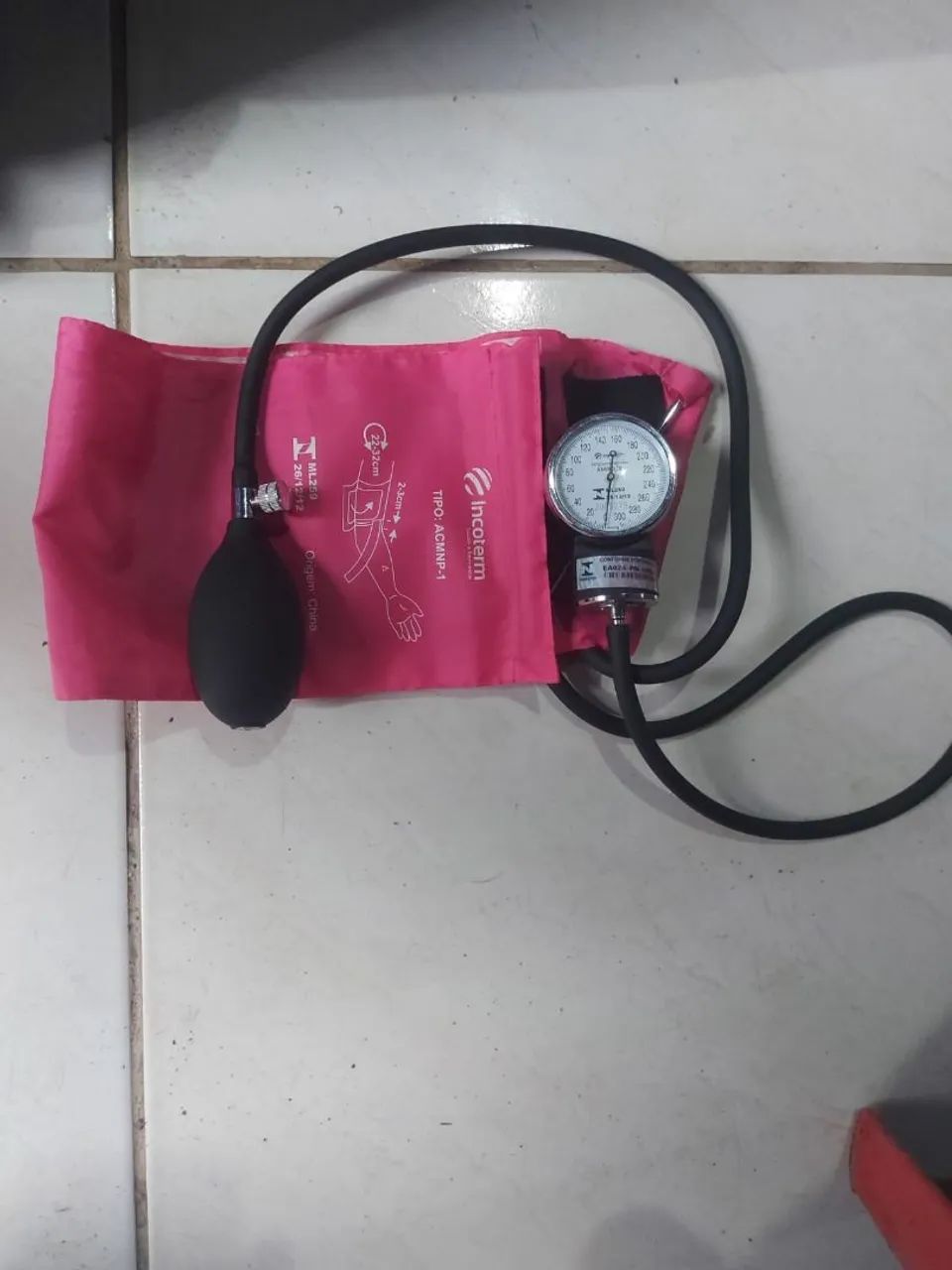 Medidor de pressão.