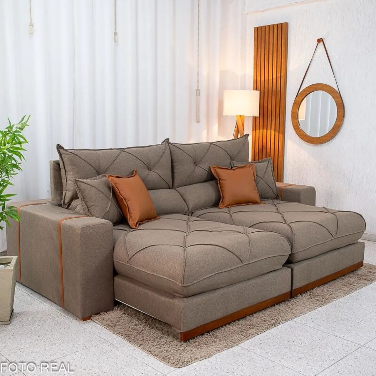 Sala sofa retratil e reclinável de 250 cm  - Foto 4