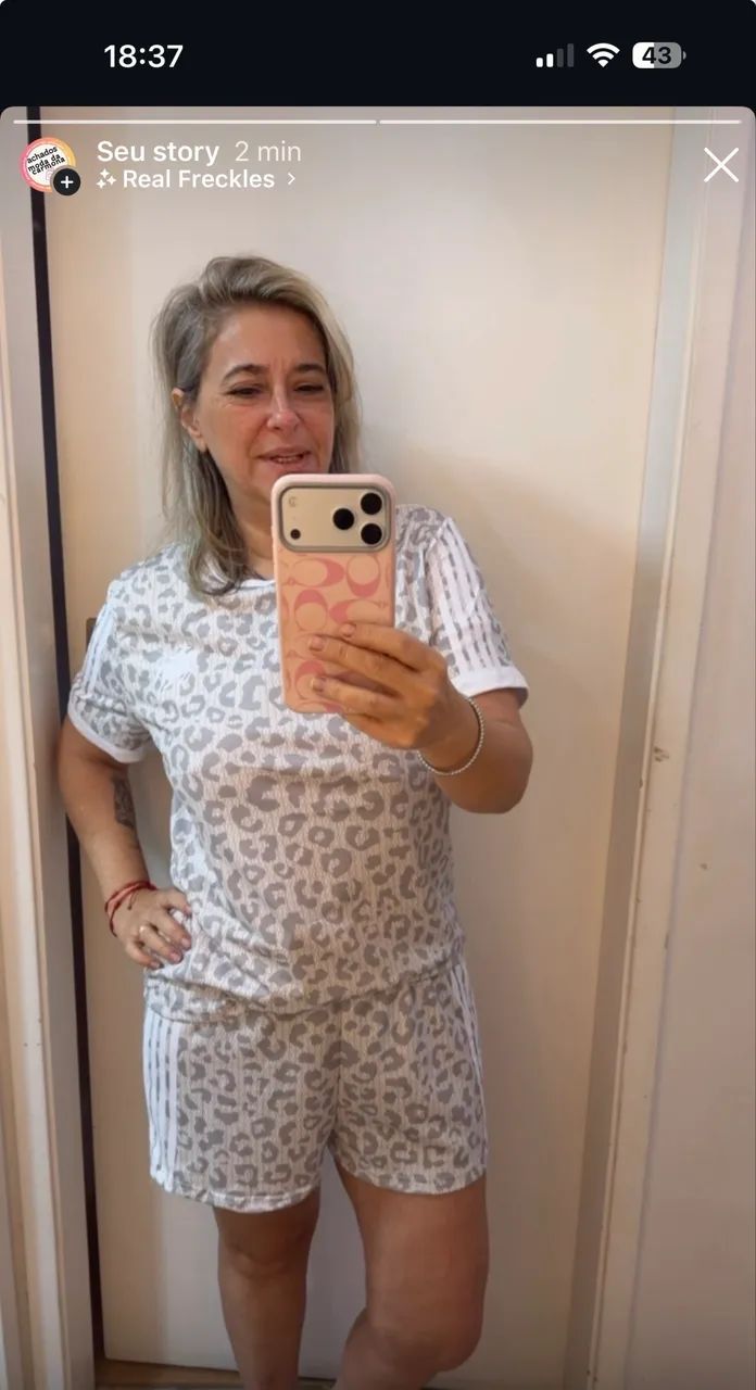 Conjunto Animal print com shorts 