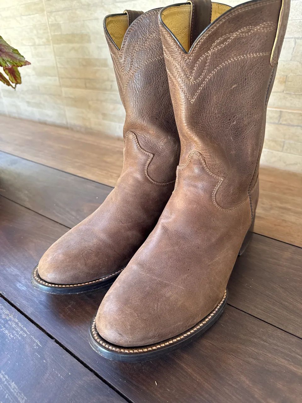 BOTA TEXANA COURO LEGÍTIMO ÓTIMO ESTADO - Foto 2