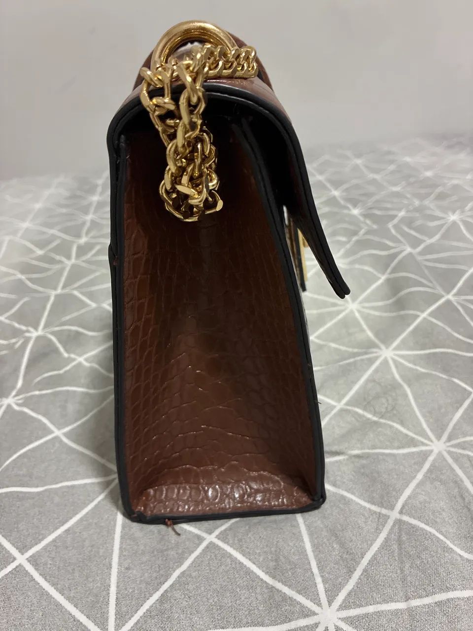 Bolsa marrom estruturada  - Foto 3