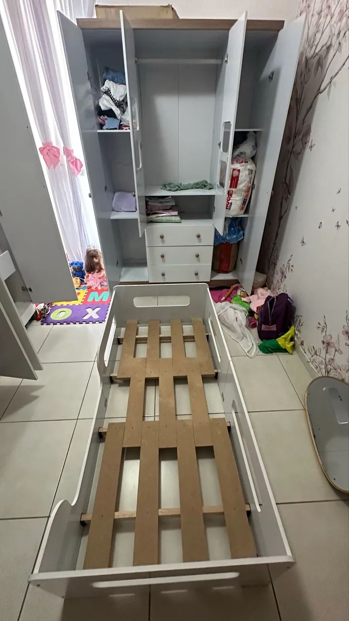 Quarto completo 2 Armários 1 cama infantil  - Foto 5