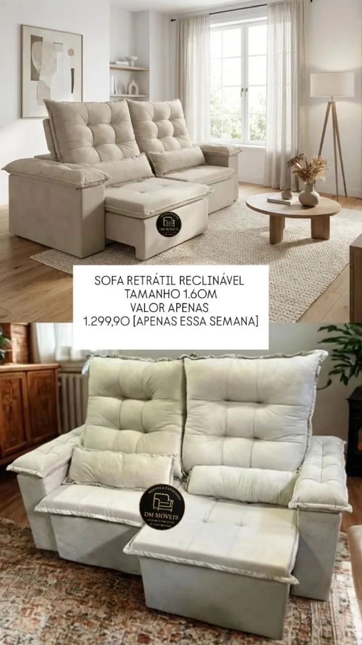 Retractable and reclining sofa with armrest foam65569112658691122