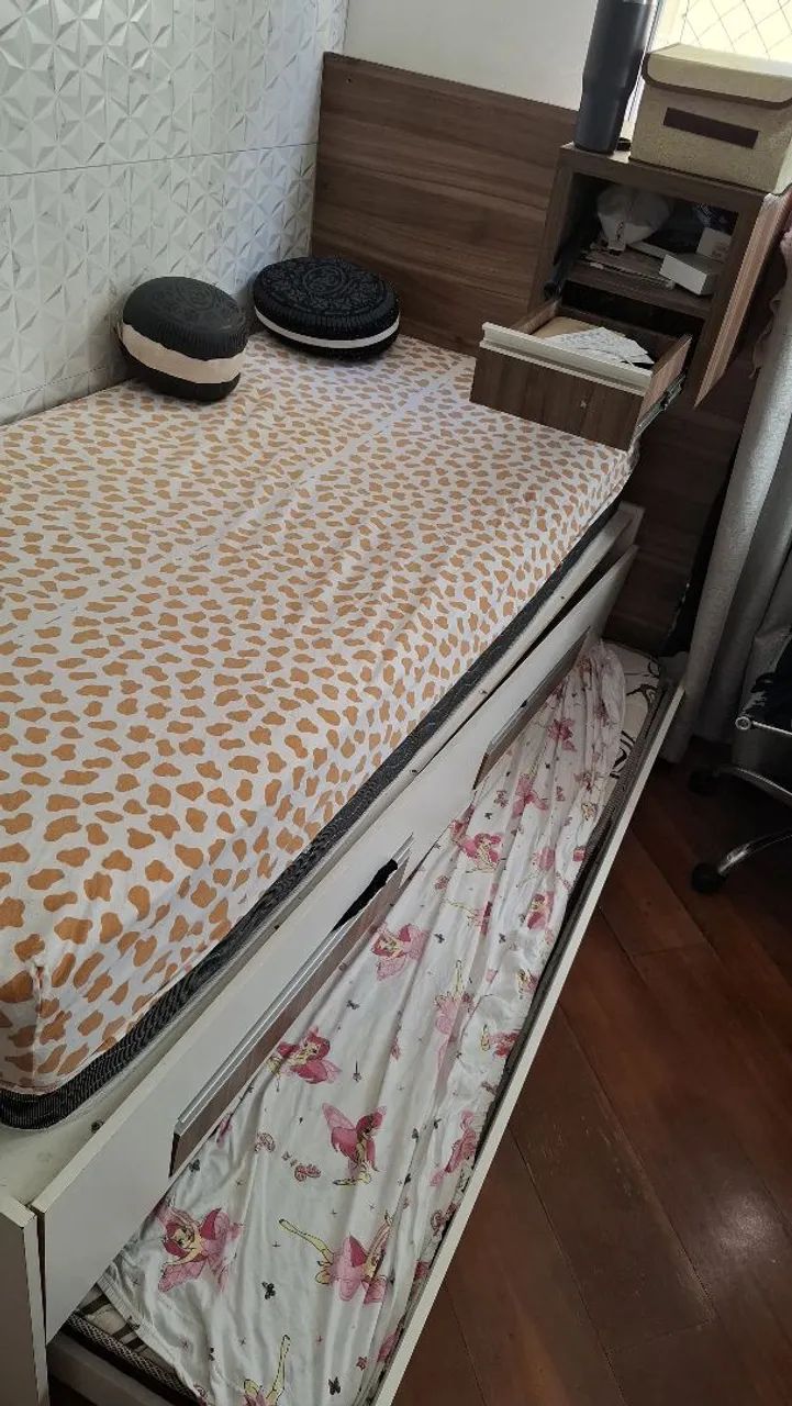 Cama solteiro com auxiliar e cabeceira  - Foto 2