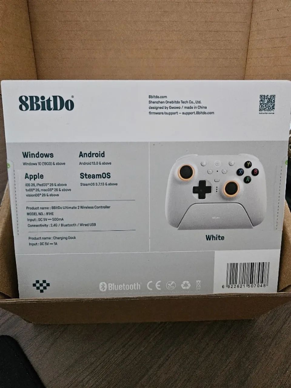 Controle 8bitdo Ultimate 2 Branco - Foto 2