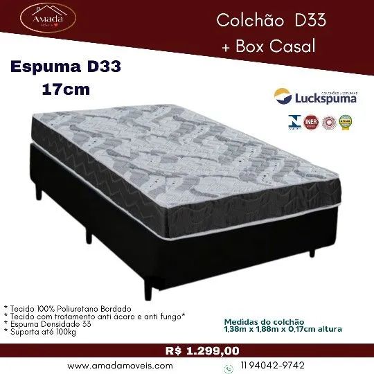 Colchão casal D33 , à pronta entrega  - Foto 2