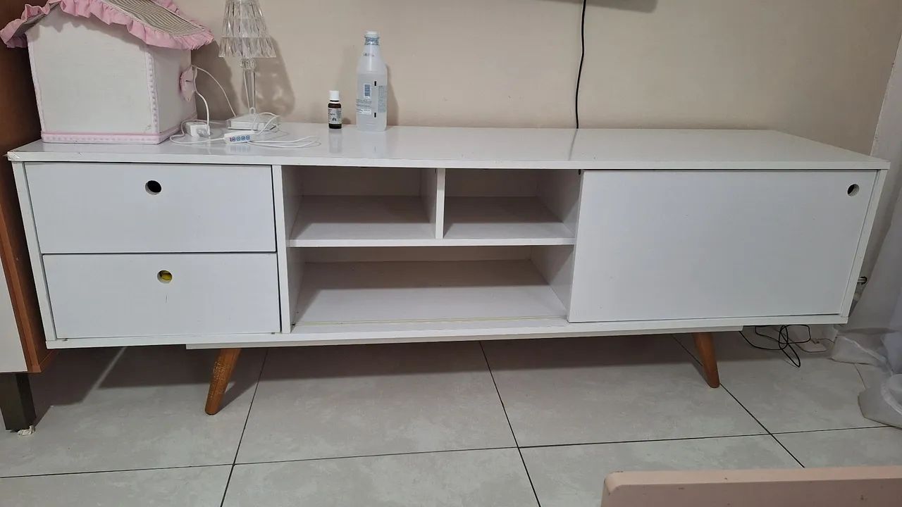 Rack/aparador mdf branco 