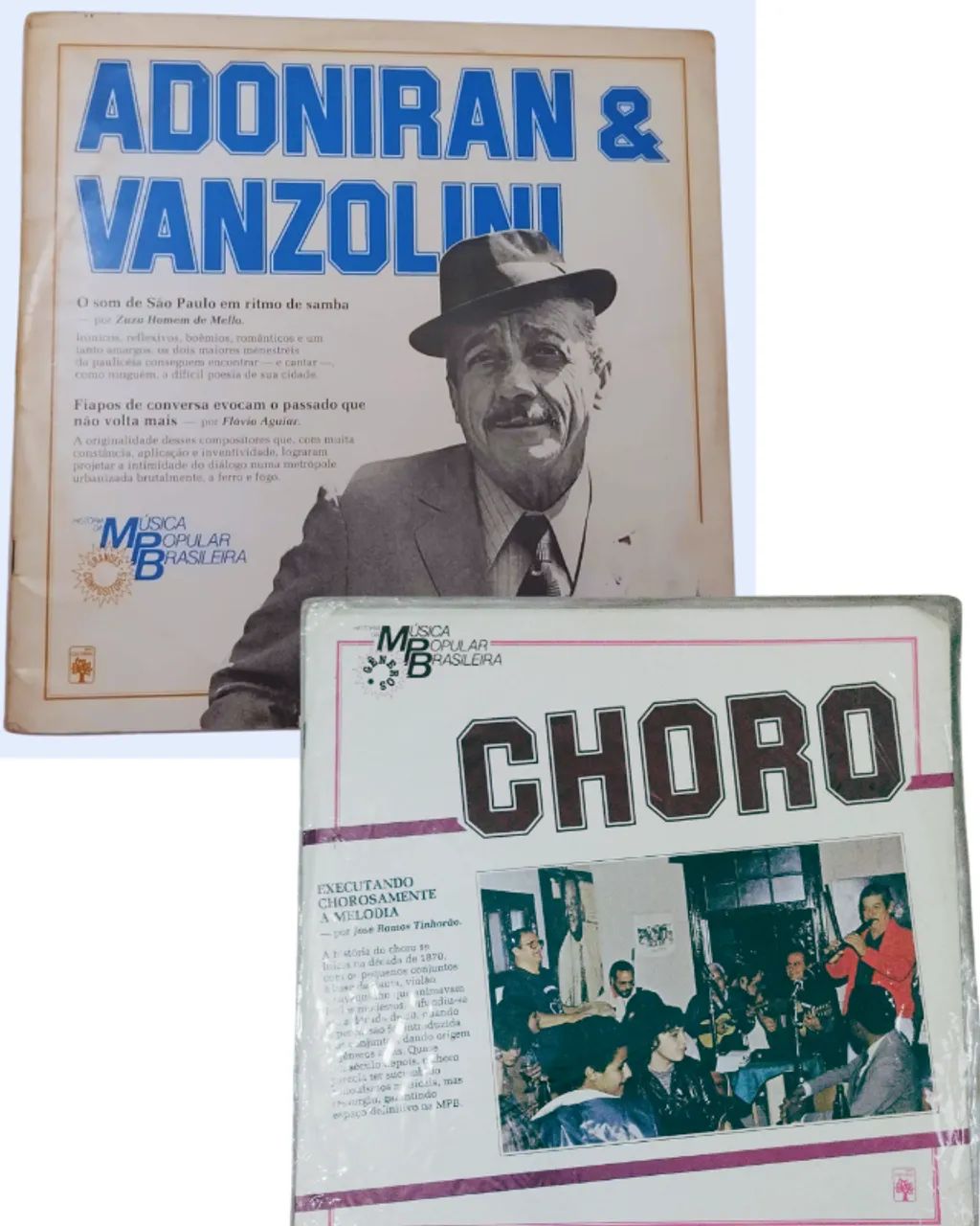 Lote 2 discos de vinil Adoniran & Paulo Vanzolini e Choro