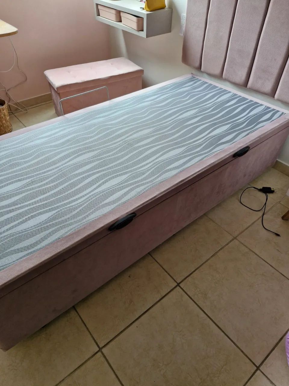 Box Baú Solteiro Sued Rosa