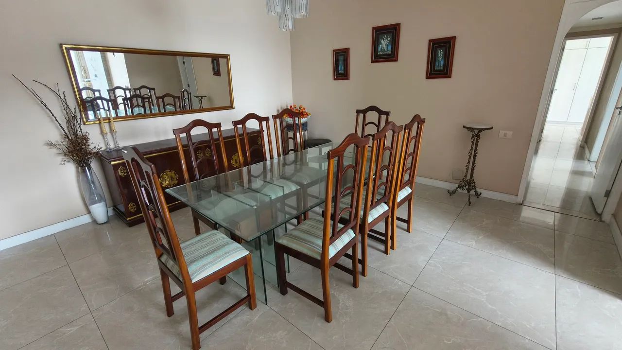 Conjunto mesa de vidro com 8 cadeiras - Foto 2