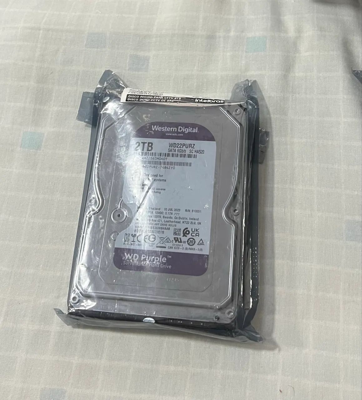 HD Intelbras/Western Digital Purple 2TB para CFTV