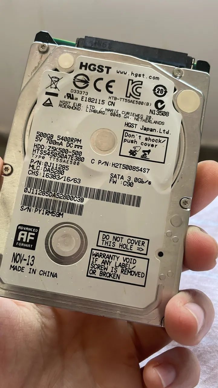 Hd de notebook 320gb