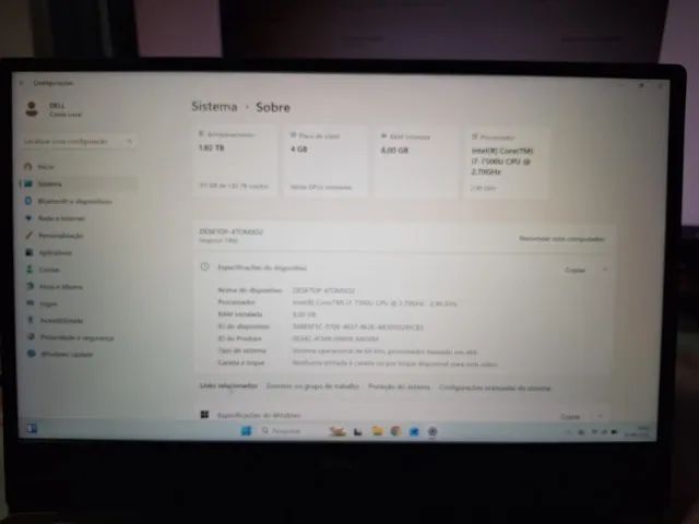 Notebook Dell Inspire 7460 14"