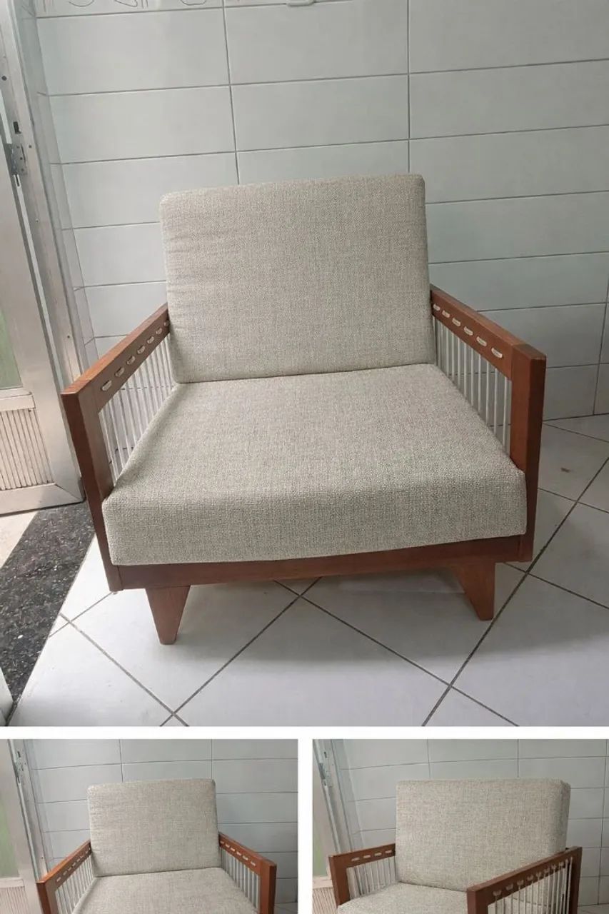 Poltrona Reformada em Madeira - Pronta em 2 Dias - Foto 5