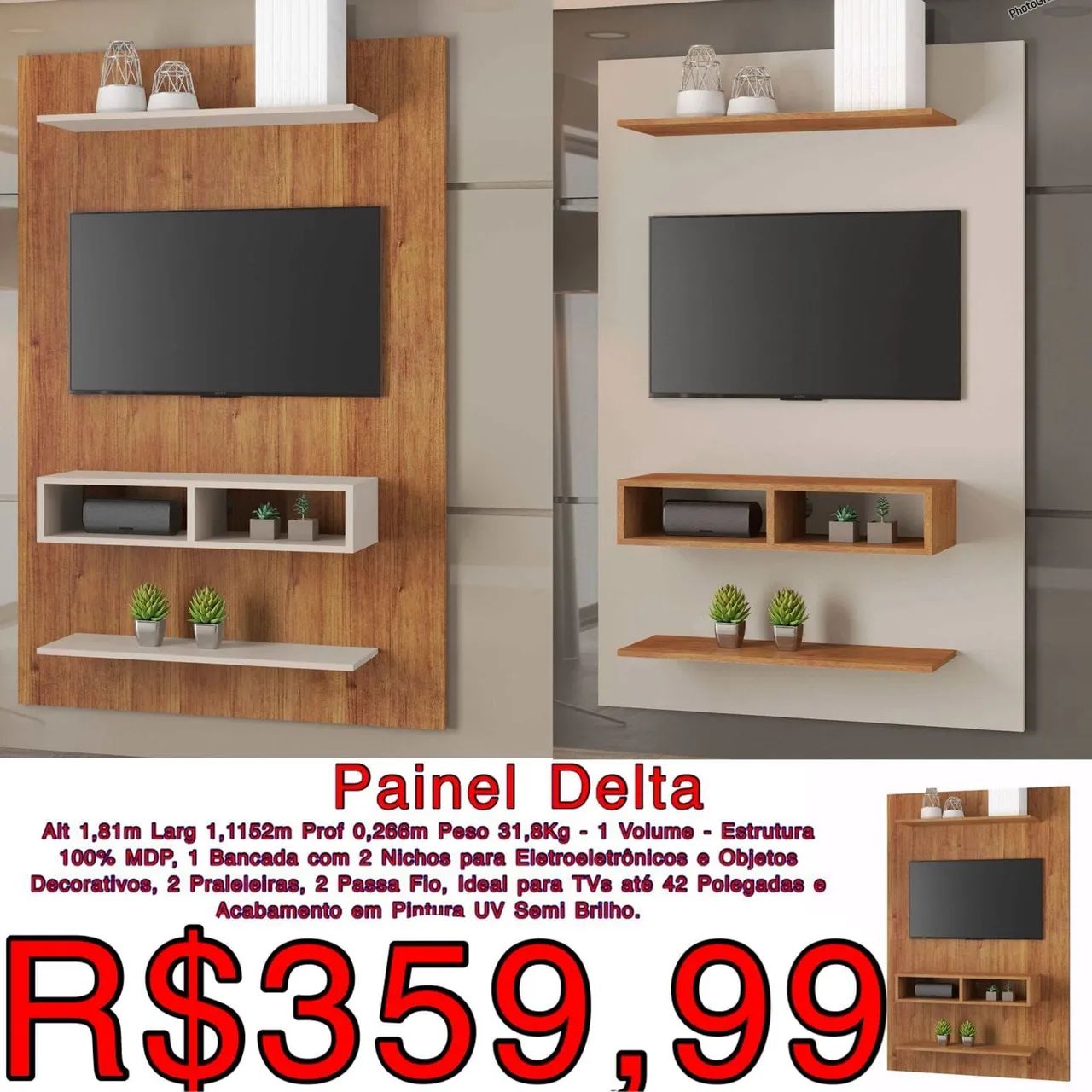 Painel para tv 42