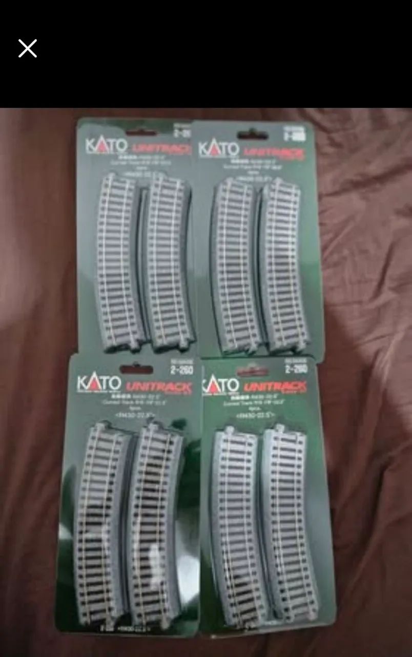 Kato 2-260 HO Unitrack 16,875 curva de raio 4 peças