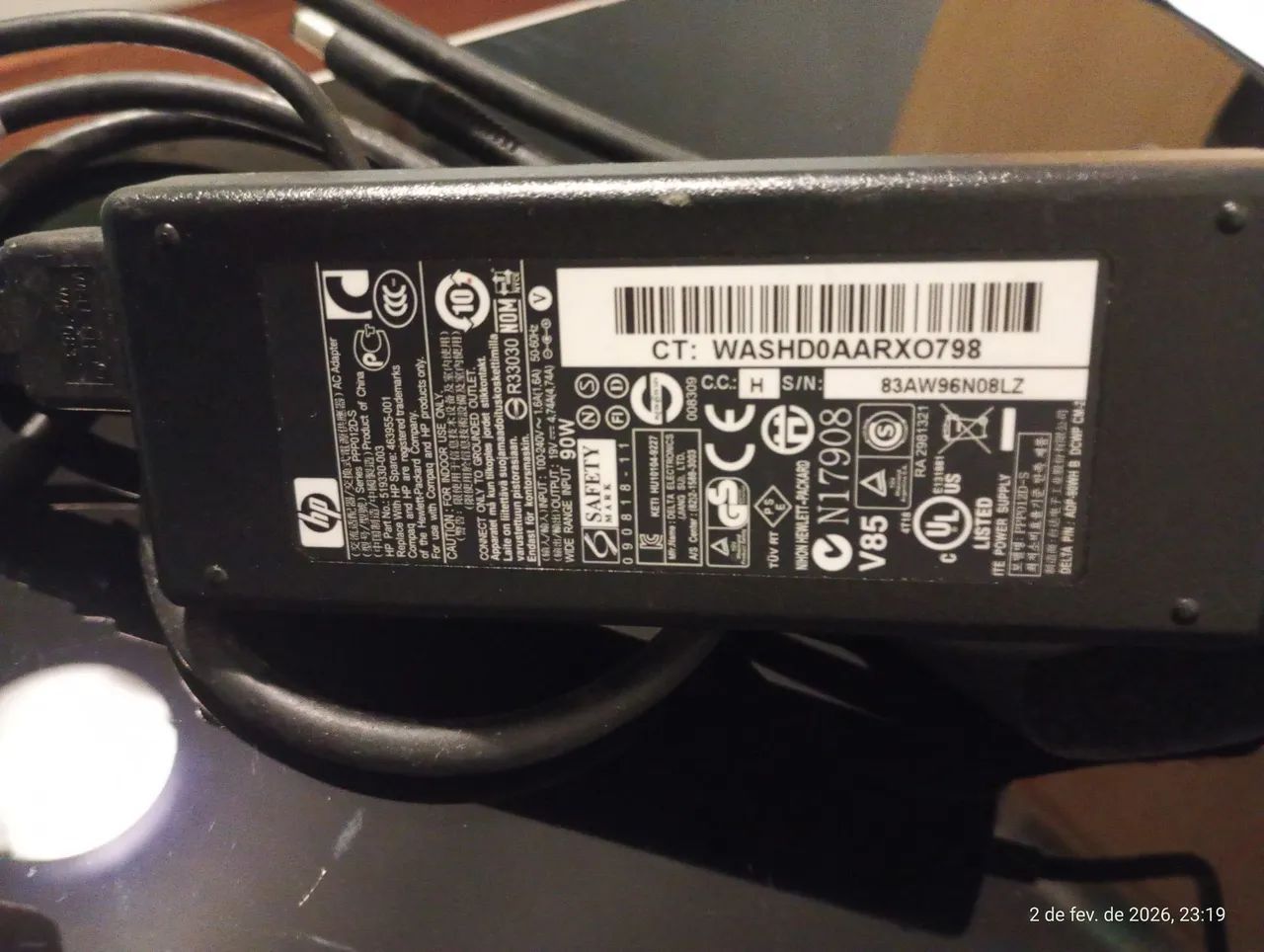 fonte original para notebook hp n17908