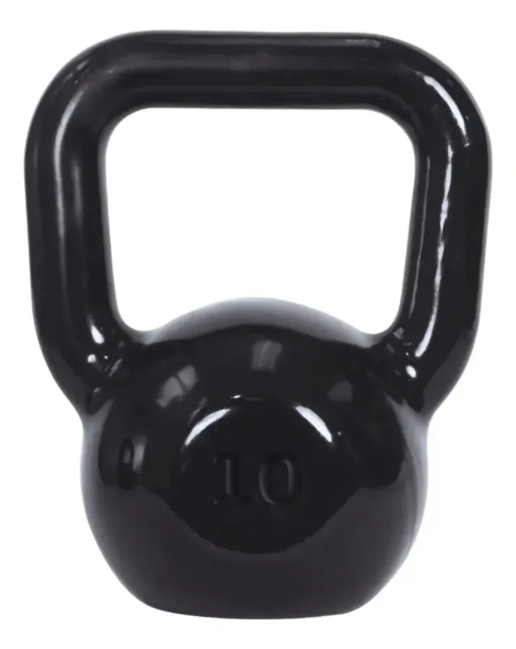 Kettlebell Emborrachado Preto - 10kg (Excelente)