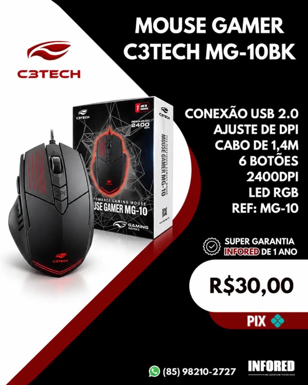 Mouses Gamer C3Tech em Destaque - Foto 3