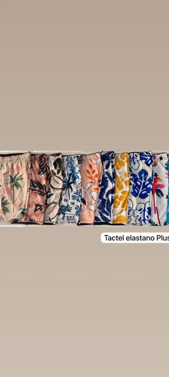 short tactel com estampas plus sizes do g1 ao g6 - Foto 2
