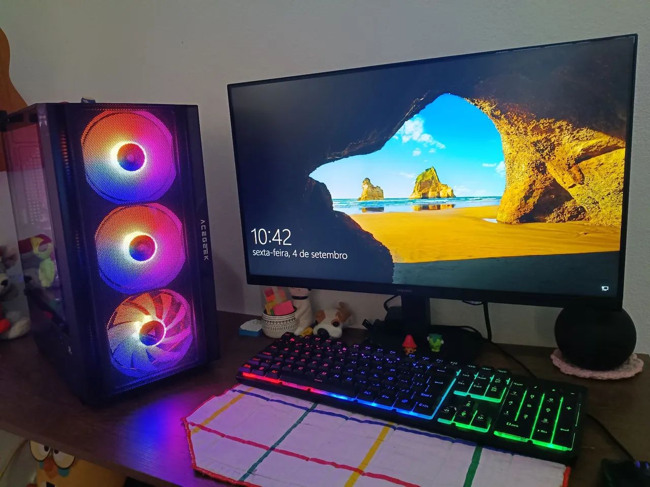 PC Core i5 64bits e placa gamer Radeon RX550
