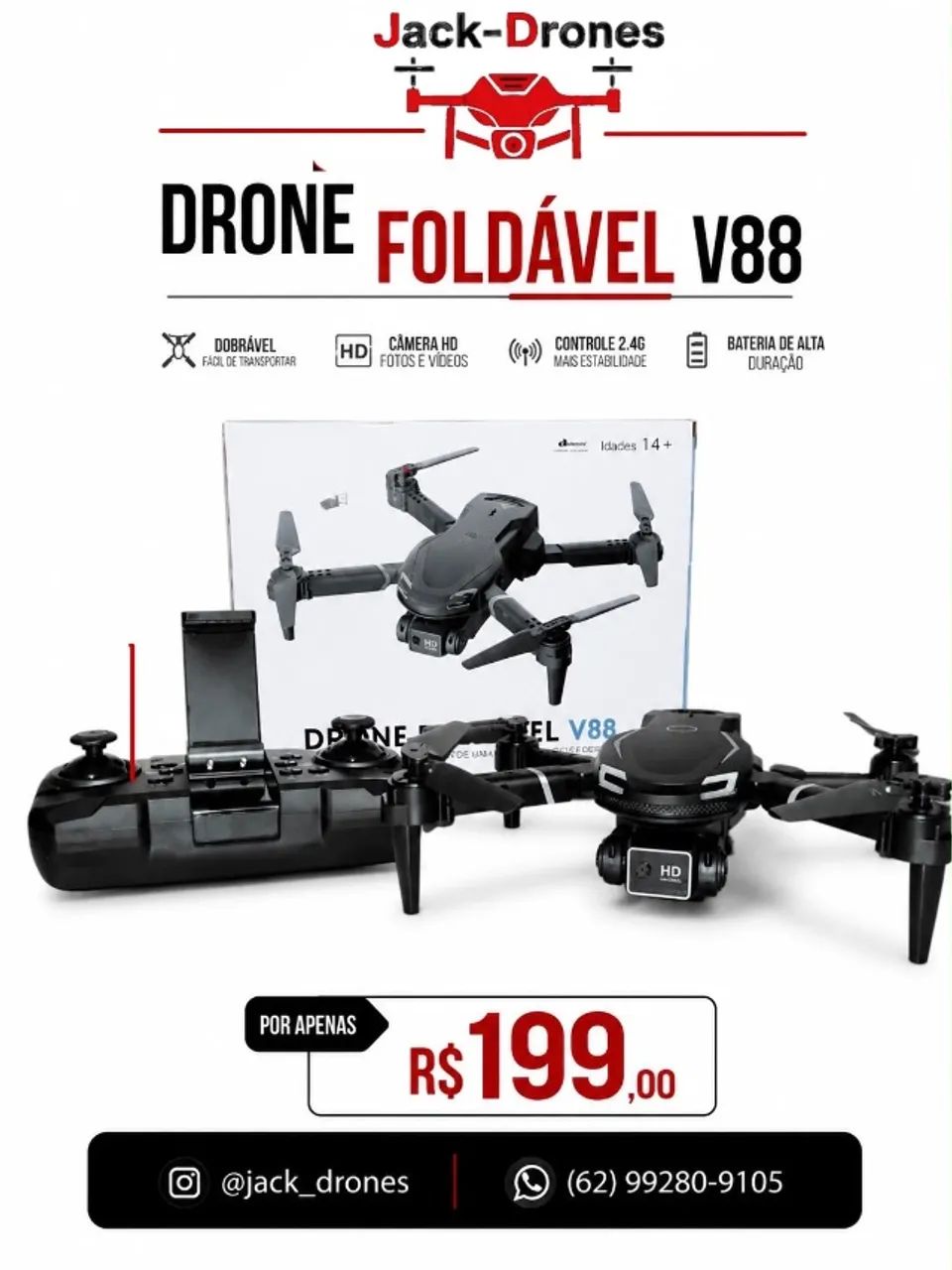 Drone Foldável V88