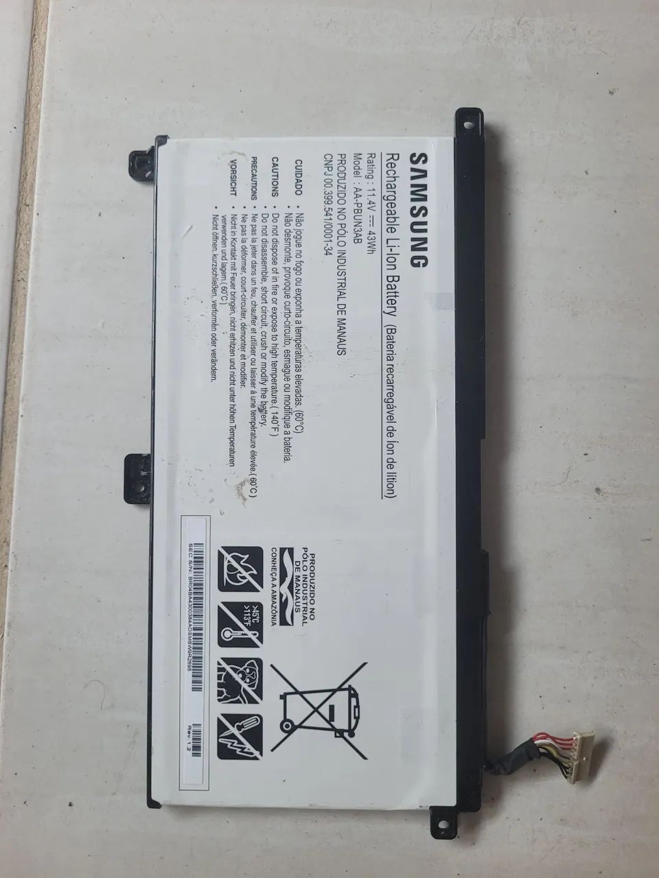 Bateria notebook samsung 