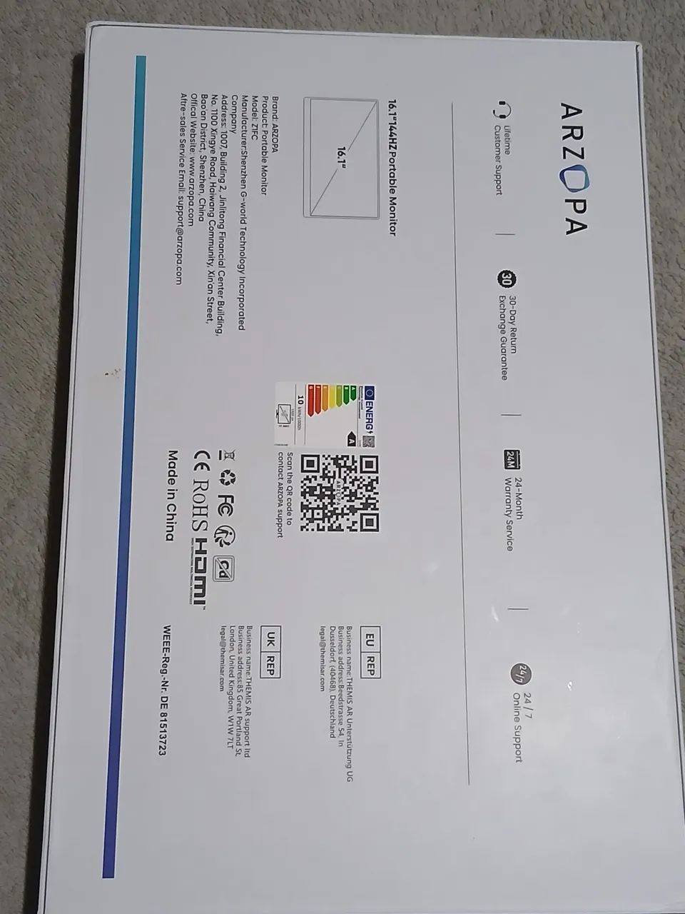 Monitor portátil arzopa 15,6 polegadas  - Foto 5