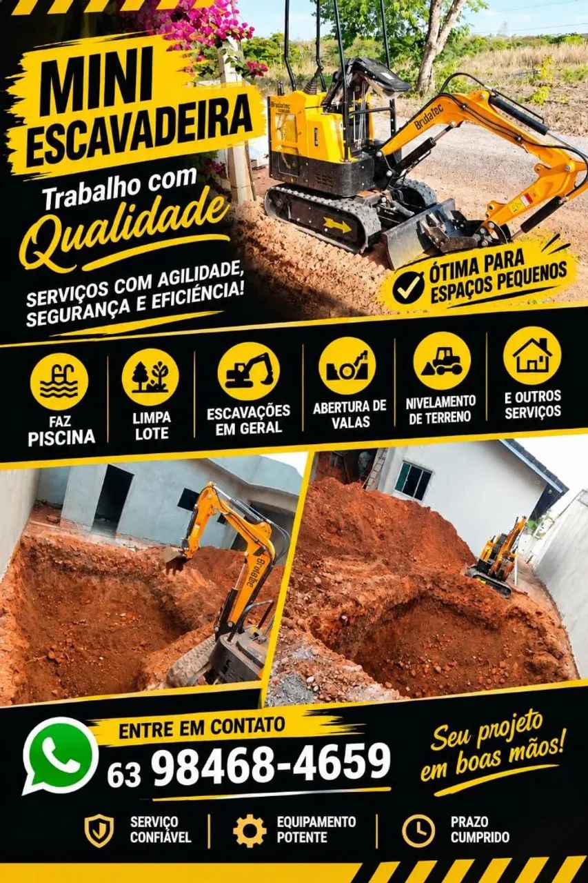Mini escavadeira  