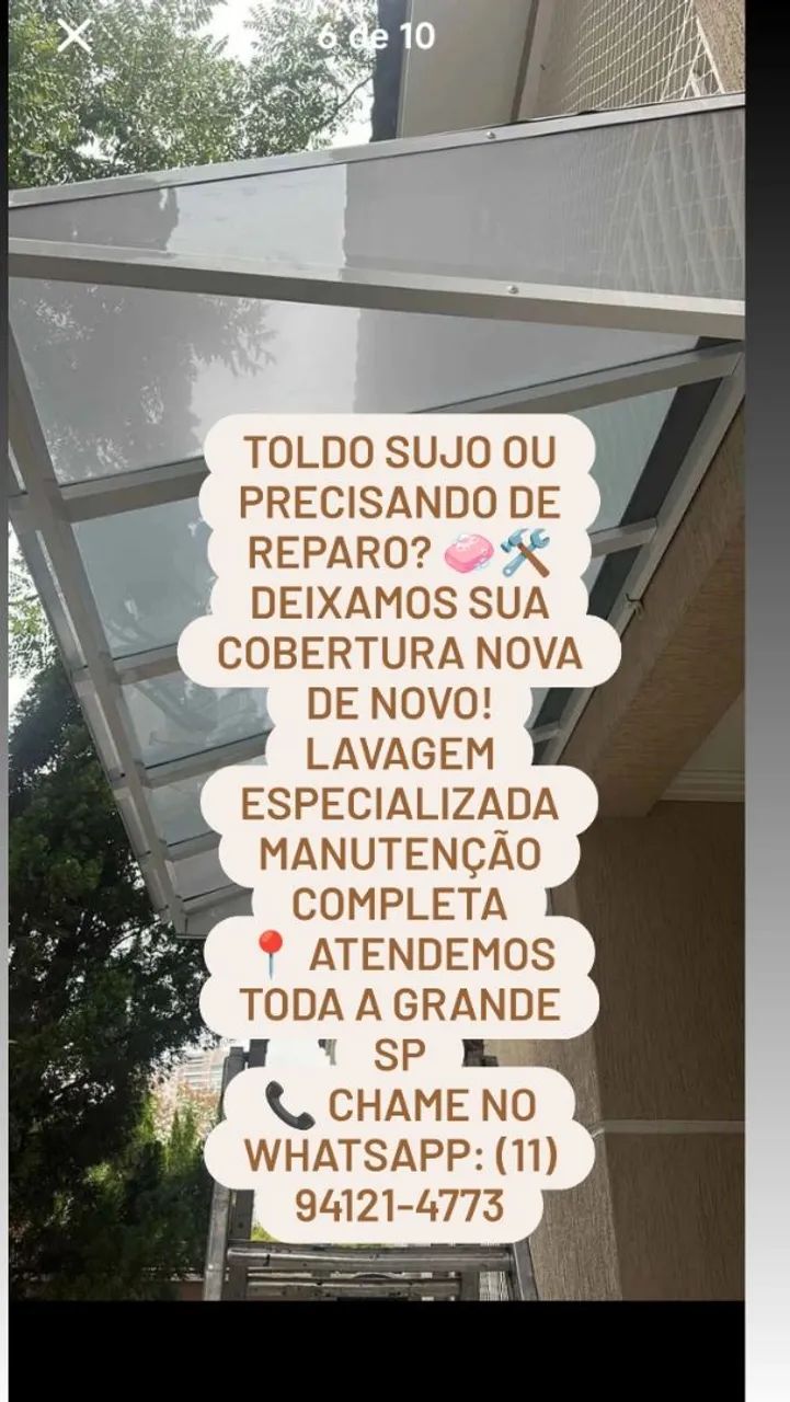 Limpeza e manutenção de TOLDOS  - Foto 2