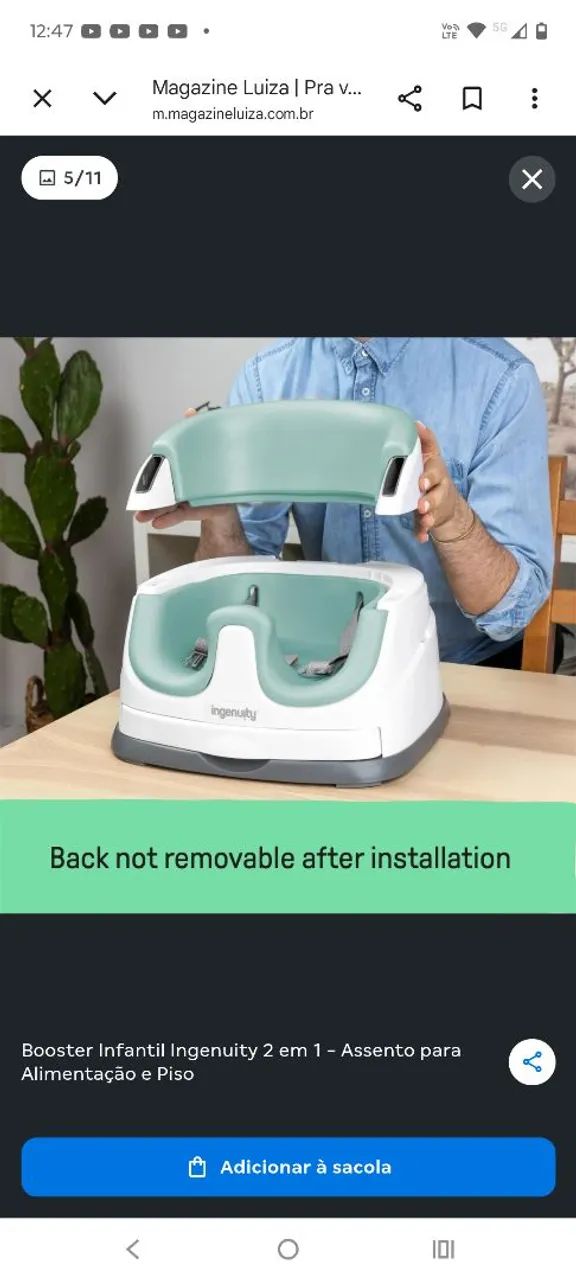 Cadeira alimentação  - Foto 4