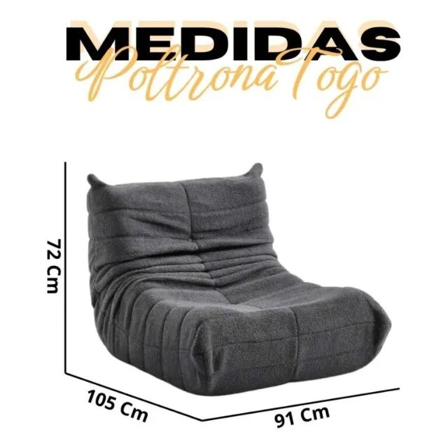 Poltrona Togo Bouclé  D33  (Expansível)  Produto Novo! Pronta Entrega! - Foto 5