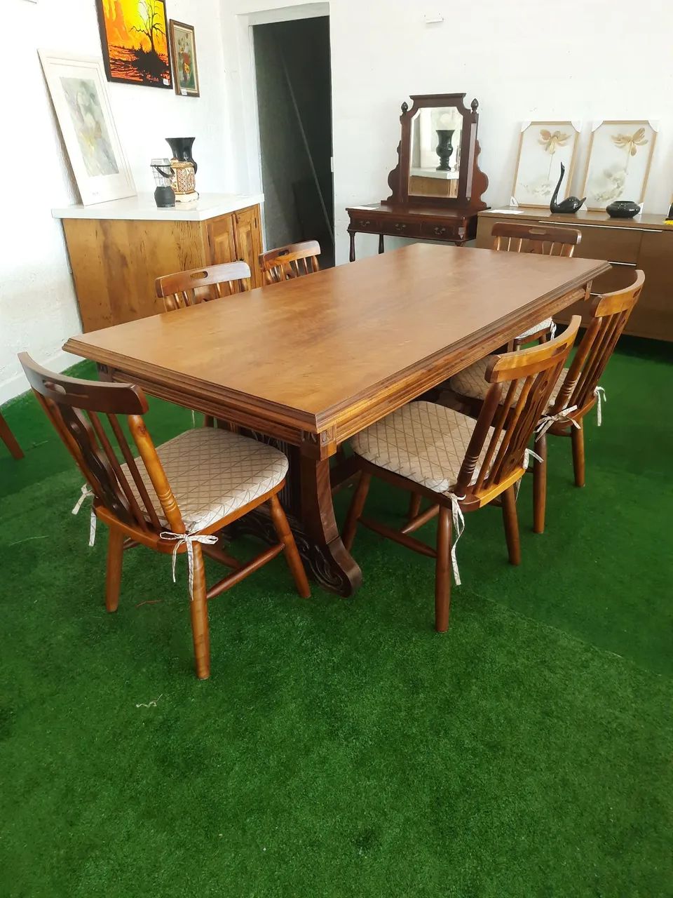 Mesa com 6 cadeiras Madeira de Qualidade - Foto 2