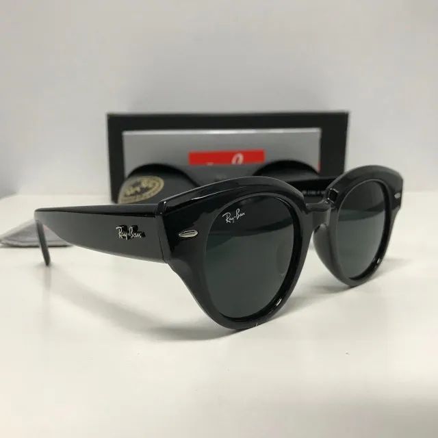 óculos de sol ray ban roundabout black - Foto 3