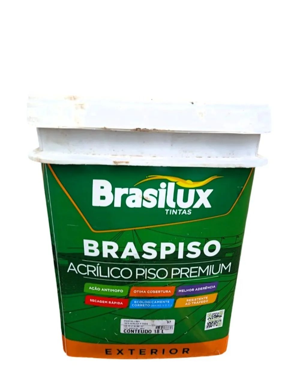 BRASILUX BRASPISO ACRYLIC PREMIUM FLOOR PAINT 18 L EXTERIOR (COLOR ALPINE GRAY-00NN62/000