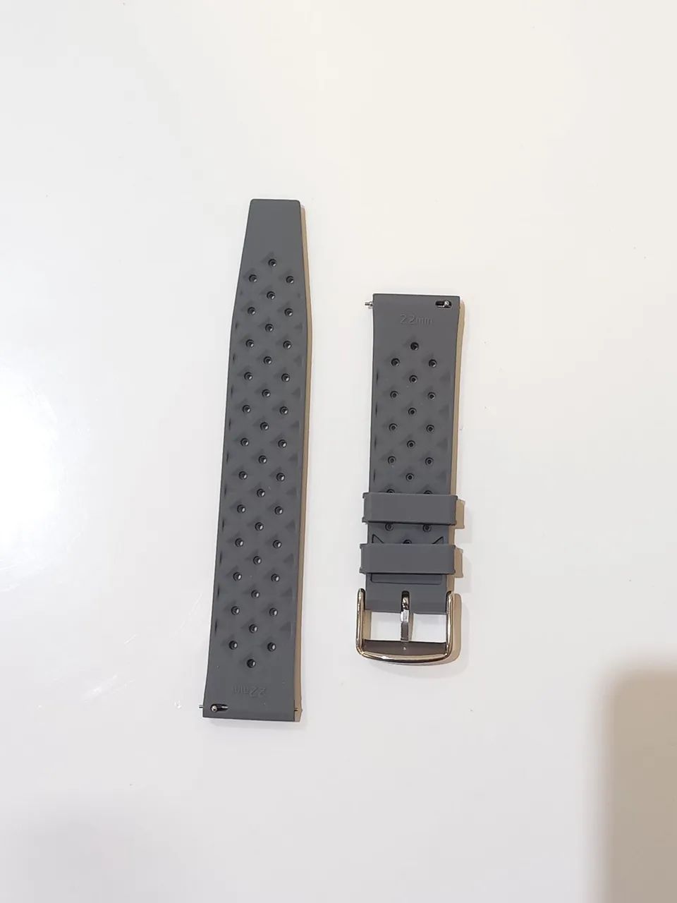 Pulseira Relógio Tropic Silicone engate rápido, cinza, 22mm. - Foto 2