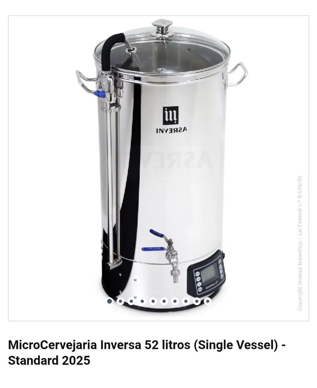 Microcervejeira  single vessel 52l inversa 