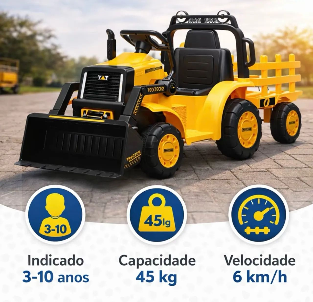 Trator elétrico infantil  - Foto 2
