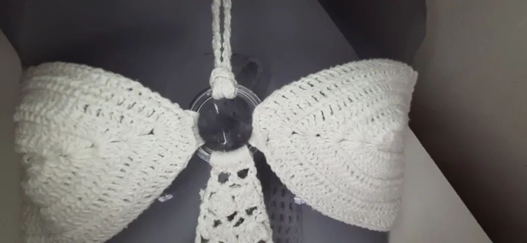 Conjunto Top com Argola e Saia Saída de Praia Cor Branca - Foto 3