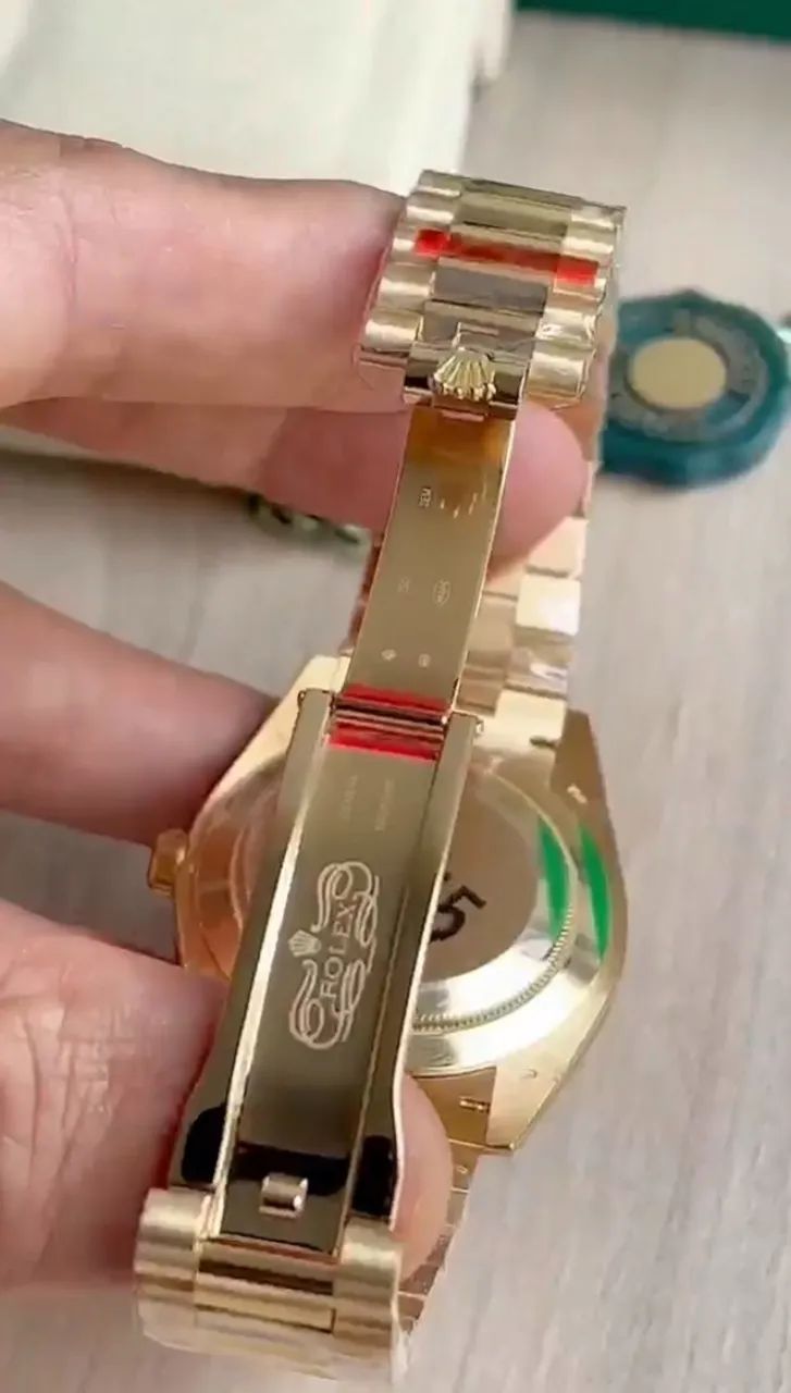 Rolex Day-Date Dourado Super Clone + Caixa - Foto 3