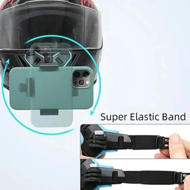 Suporte queixo capacete para celular ou Gopro no mesmo suporte - COD 1228 - Foto 2
