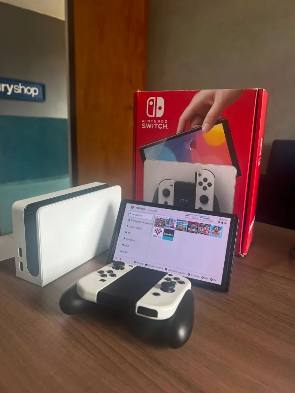 Nintendo Oled Desbloqueado com caixa - Foto 3