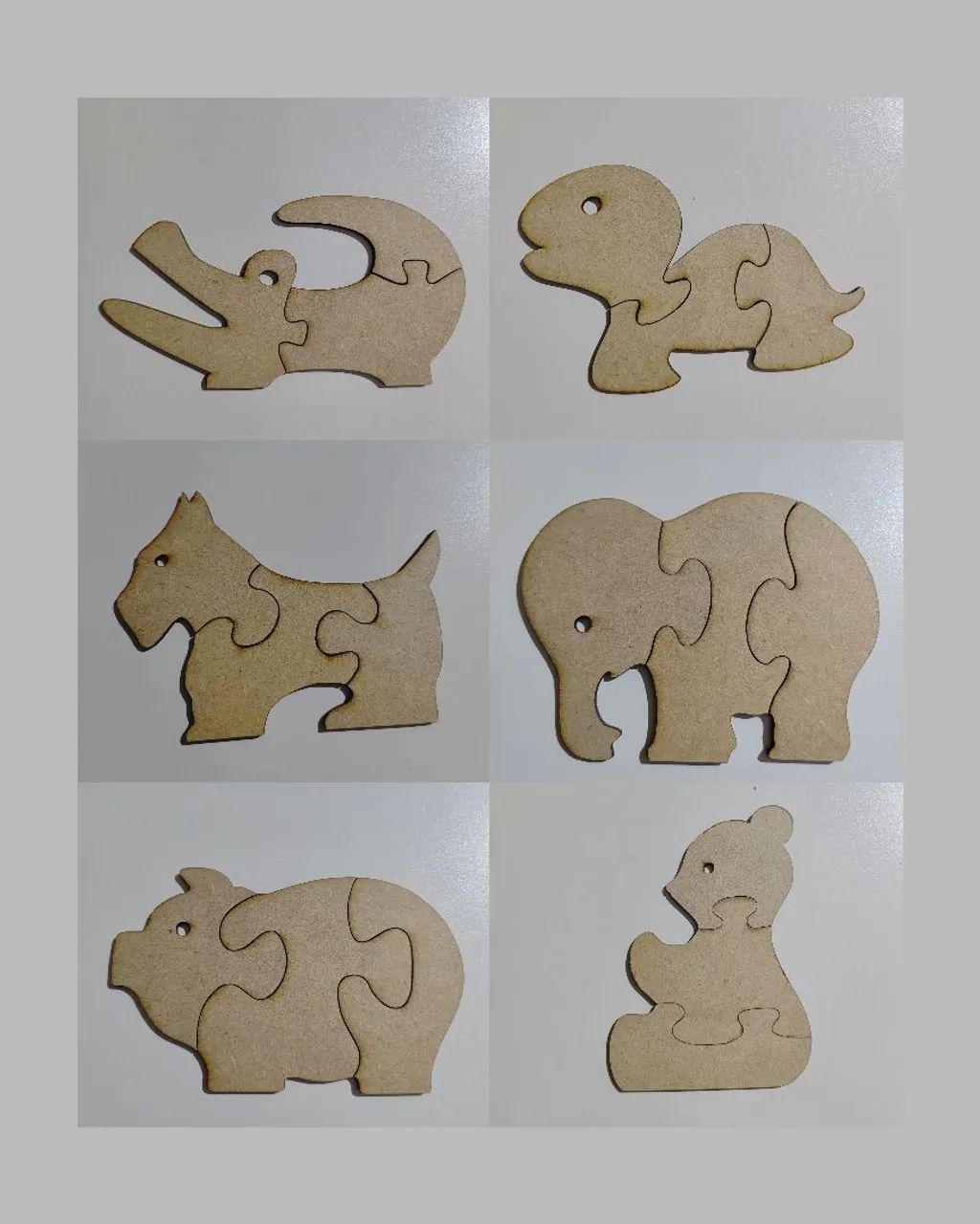  Lembrancinha  quebra-cabeça  bichihos