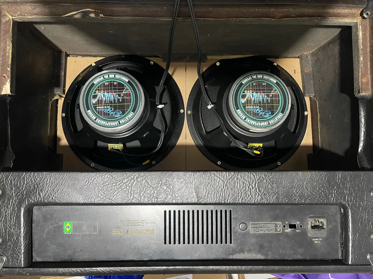Gabinete com 2 Alto Falantes FRFR Eld Power 12 polegadas um 4 e outro de 8 ohms zeros - Foto 2