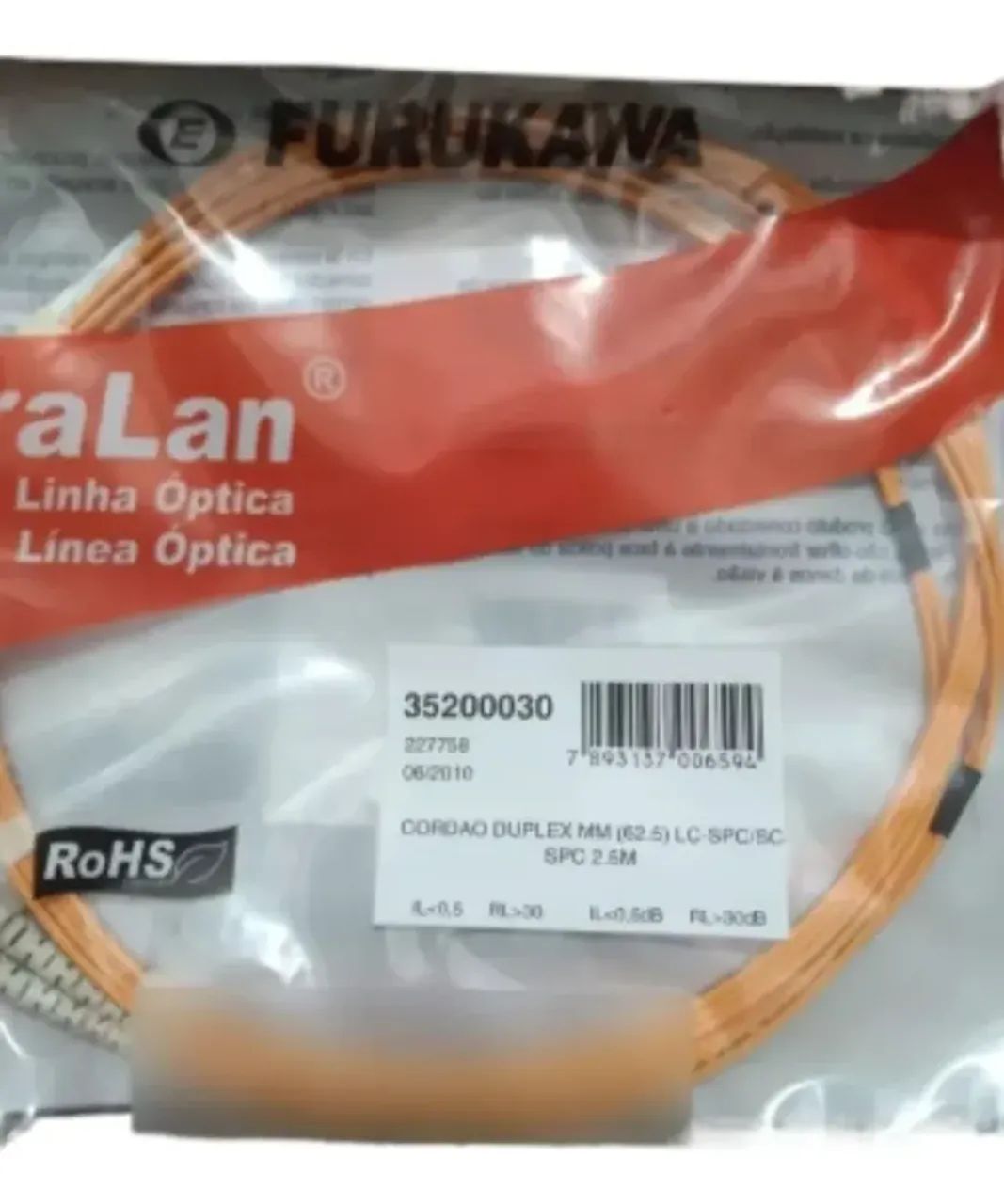 Cordão Duplex Furukawa 35200030 Multimodo Lc/sc-spc 2.5m