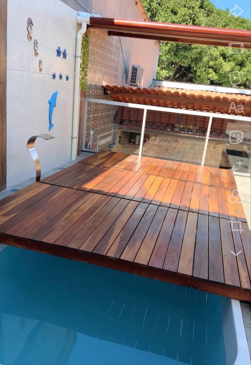 Deck em madeira para piscina  - Foto 5