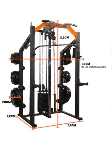 Estação De Musculação Mega Rack Full Com Polia - Foto 4
